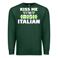 Sports Green kiss me im italian t  shirt kiss me i'm irish italian patriotic st pat Premium Sweatshirt - linhVisuals