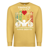 Antique Gold trance music retro vintage dj gift t shirt Premium Sweatshirt - linhVisuals