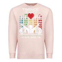 Pale Pink trance music retro vintage dj gift t shirt Premium Sweatshirt - linhVisuals