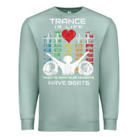 Seafoam trance music retro vintage dj gift t shirt Premium Sweatshirt - linhVisuals