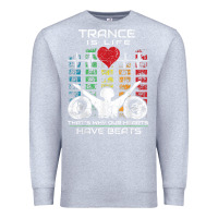 Heather Grey trance music retro vintage dj gift t shirt Premium Sweatshirt - linhVisuals