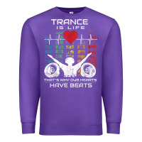 Purple trance music retro vintage dj gift t shirt Premium Sweatshirt - linhVisuals