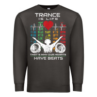 Smoke trance music retro vintage dj gift t shirt Premium Sweatshirt - linhVisuals