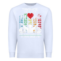 White trance music retro vintage dj gift t shirt Premium Sweatshirt - linhVisuals