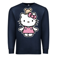 Navy kitty Premium Sweatshirt - linhVisuals