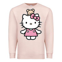 Pale Pink kitty Premium Sweatshirt - linhVisuals