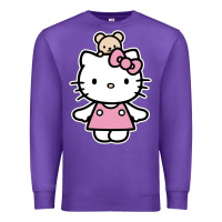 Purple kitty Premium Sweatshirt - linhVisuals