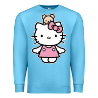 Ocean Blue kitty Premium Sweatshirt - linhVisuals