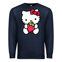 Navy kitty Premium Sweatshirt - linhVisuals