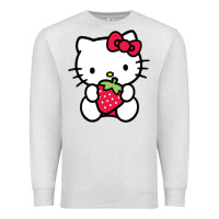 Oatmeal Heather kitty Premium Sweatshirt - linhVisuals