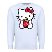 White kitty Premium Sweatshirt - linhVisuals