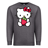 Charcoal Heather kitty Premium Sweatshirt - linhVisuals
