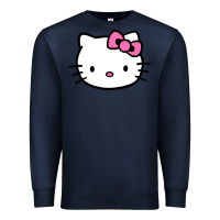 Navy kitty Premium Sweatshirt - linhVisuals