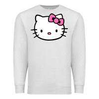 Oatmeal Heather kitty Premium Sweatshirt - linhVisuals