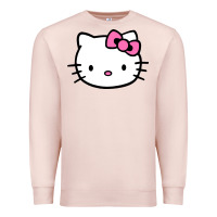 Pale Pink kitty Premium Sweatshirt - linhVisuals