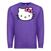 Purple kitty Premium Sweatshirt - linhVisuals