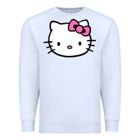 White kitty Premium Sweatshirt - linhVisuals