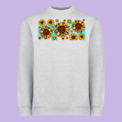 Leopard Sunflower Gemstone Heavyweight Sweatshirt Designed By Jahusdesignshop