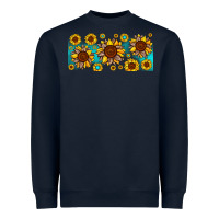 Navy leopard sunflower gemstone Heavyweight Sweatshirt - JahusDesignShop