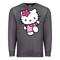 Charcoal Heather kitty Premium Sweatshirt - linhVisuals