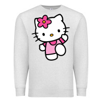 Oatmeal Heather kitty Premium Sweatshirt - linhVisuals