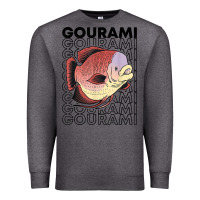 Charcoal Heather giant gourami fish 80's monster fish keeper tropical fish t shirt Premium Sweatshirt - linhVisuals