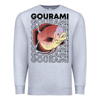 Heather Grey giant gourami fish 80's monster fish keeper tropical fish t shirt Premium Sweatshirt - linhVisuals