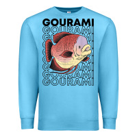 Ocean Blue giant gourami fish 80's monster fish keeper tropical fish t shirt Premium Sweatshirt - linhVisuals