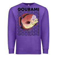 Purple giant gourami fish 80's monster fish keeper tropical fish t shirt Premium Sweatshirt - linhVisuals