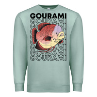 Seafoam giant gourami fish 80's monster fish keeper tropical fish t shirt Premium Sweatshirt - linhVisuals