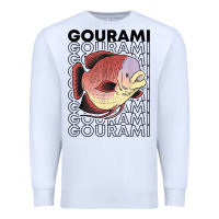 White giant gourami fish 80's monster fish keeper tropical fish t shirt Premium Sweatshirt - linhVisuals