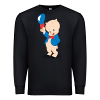 Black porky pig Premium Sweatshirt - linhVisuals