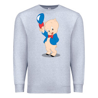 Heather Grey porky pig Premium Sweatshirt - linhVisuals
