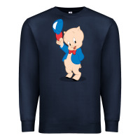 Navy porky pig Premium Sweatshirt - linhVisuals