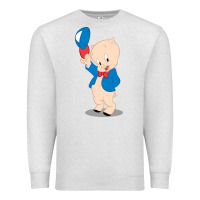 Oatmeal Heather porky pig Premium Sweatshirt - linhVisuals