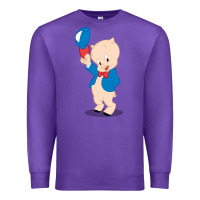 Purple porky pig Premium Sweatshirt - linhVisuals