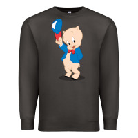 Smoke porky pig Premium Sweatshirt - linhVisuals