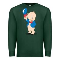 Sports Green porky pig Premium Sweatshirt - linhVisuals