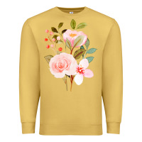 Antique Gold Bouquet Floral Premium Sweatshirt - linhVisuals
