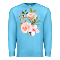 Ocean Blue Bouquet Floral Premium Sweatshirt - linhVisuals