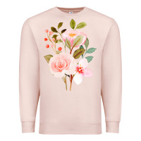 Pale Pink Bouquet Floral Premium Sweatshirt - linhVisuals