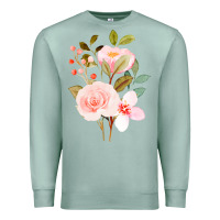 Seafoam Bouquet Floral Premium Sweatshirt - linhVisuals