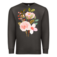 Smoke Bouquet Floral Premium Sweatshirt - linhVisuals