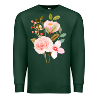 Sports Green Bouquet Floral Premium Sweatshirt - linhVisuals