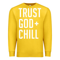 Lemon trust god and chill tee vintage pullover hoodie Premium Sweatshirt - linhVisuals