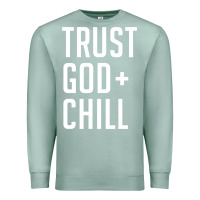 Seafoam trust god and chill tee vintage pullover hoodie Premium Sweatshirt - linhVisuals