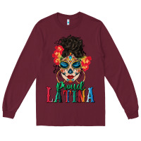 Burgundy proud latina Long Sleeve Tee - BundleAndBundleShop