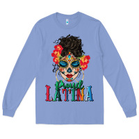 Colony Blue proud latina Long Sleeve Tee - BundleAndBundleShop