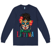 Navy proud latina Long Sleeve Tee - BundleAndBundleShop