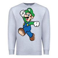 Heather Grey luigi Premium Sweatshirt - linhVisuals